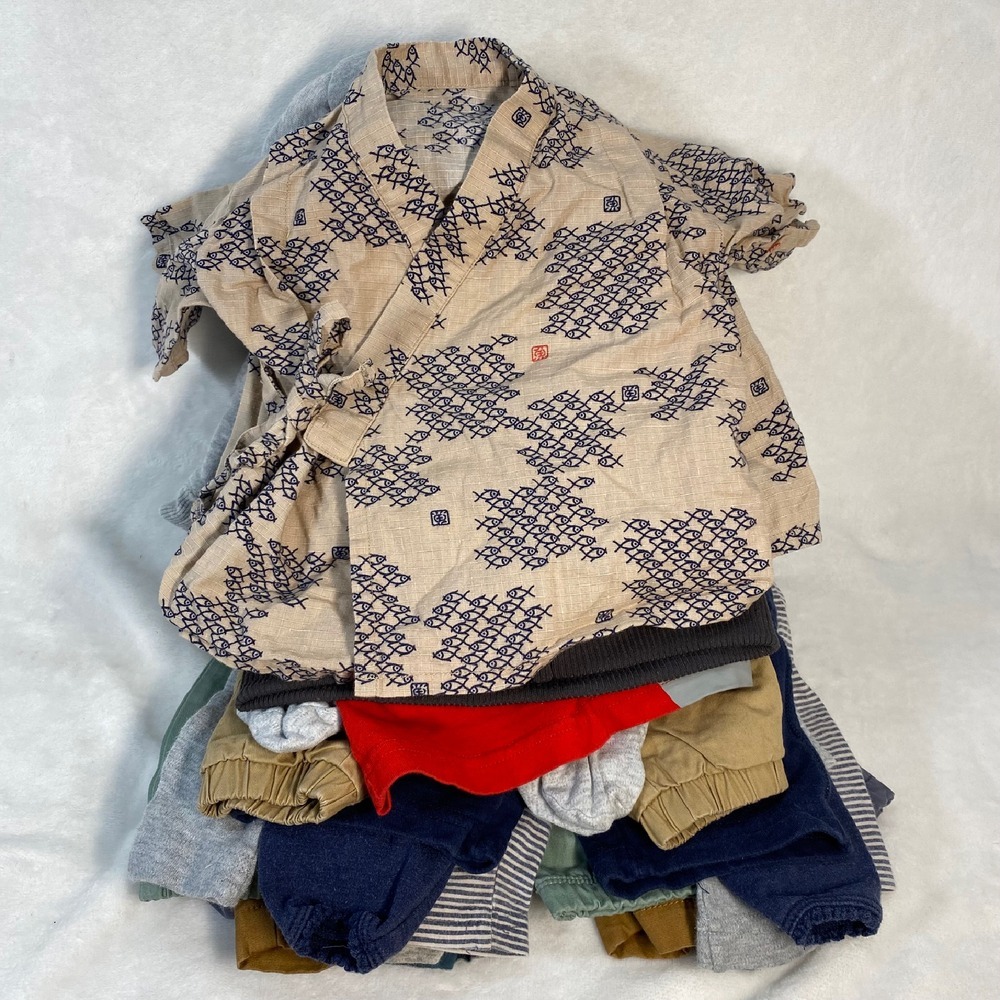19 pc Baby Clothes Lot Kimono Vest Hoodie Pants Shirts 3-6M Infant Outfit